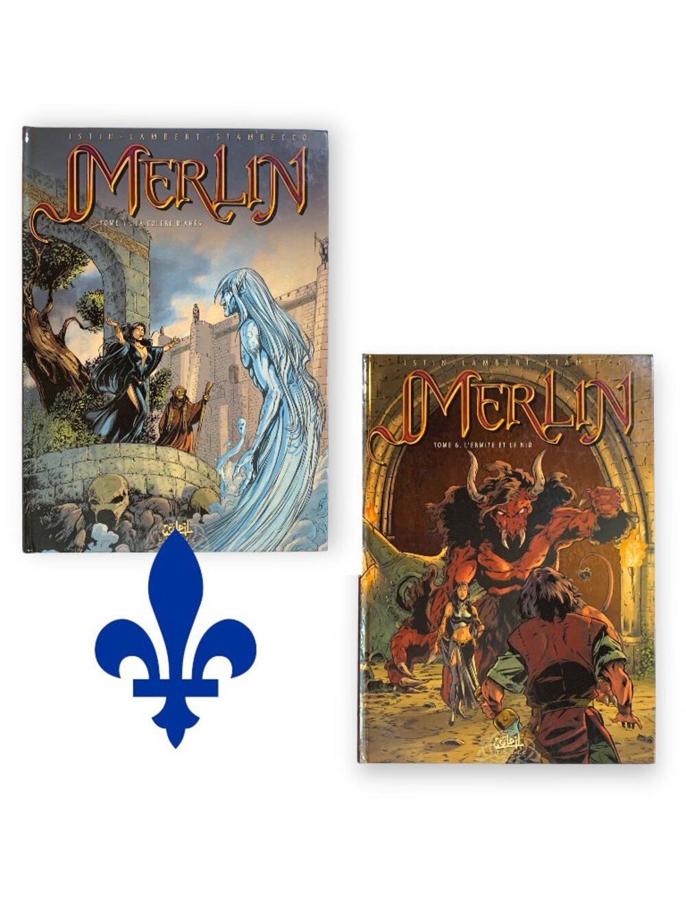 Merlin Bundle: T1 - La Colère d'Ahès, T6 - L'Ermite et le Nid - Hardcover